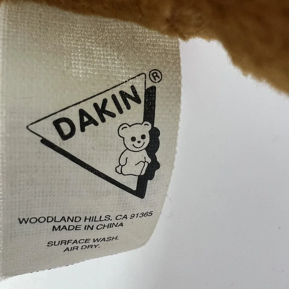 Vintage Dakin Brown Dinosaur‎ Plush Stuffed Animal Toy 9.5